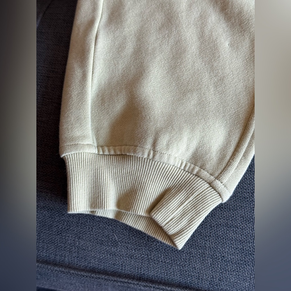 Women’s Drawstring Rib Cuff Sweatpants - Cream - Picture 3 of 9